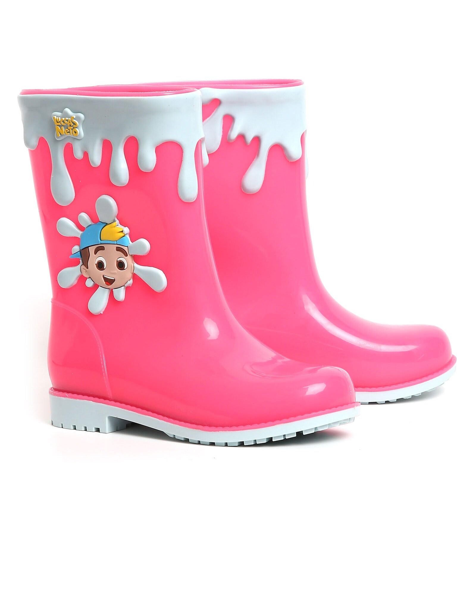 Riachuelo | Bota Galocha Juvenil Luccas Neto PVC Grendene - Rosa Chiclete