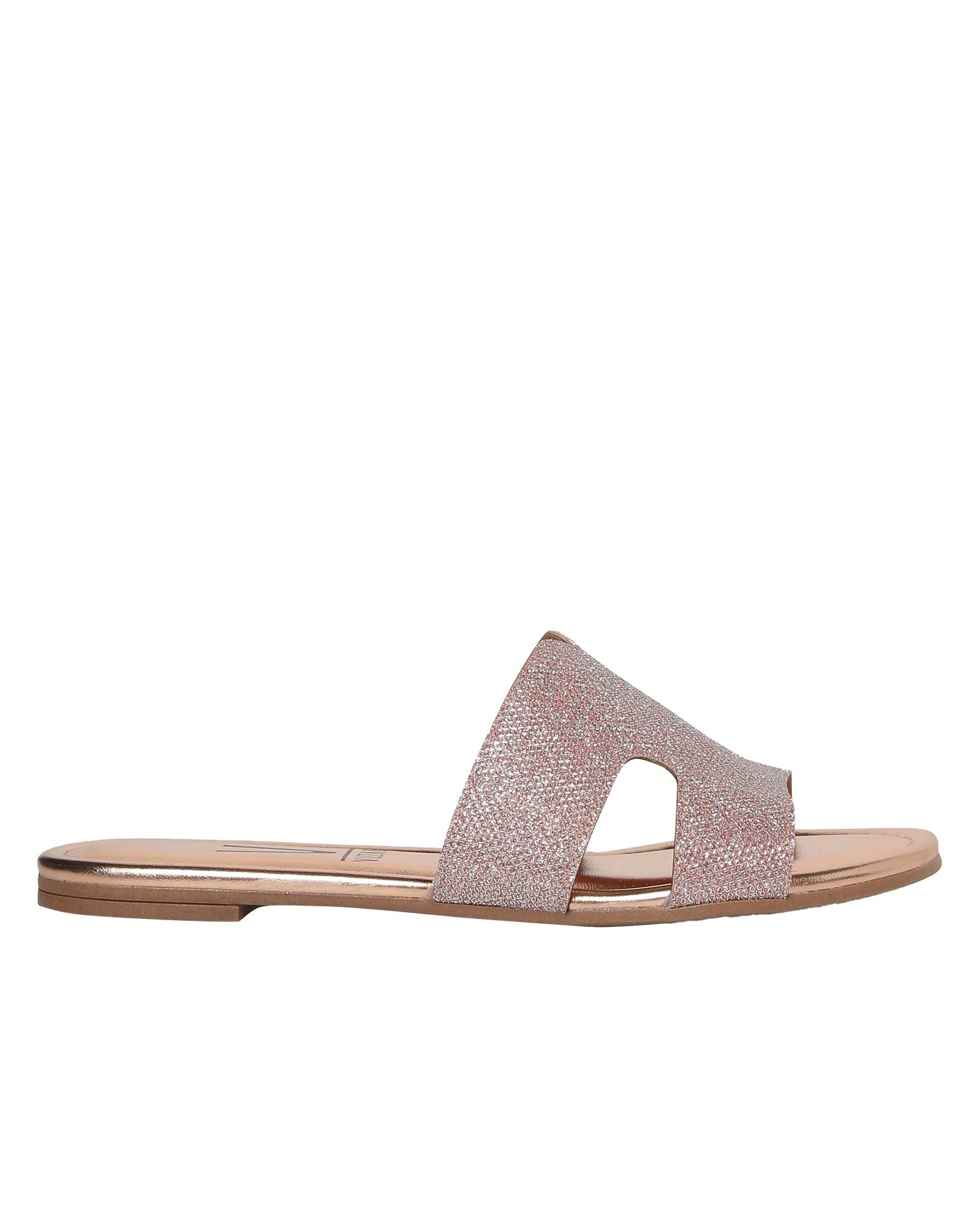 Riachuelo | Sandália Rasteira Tela Glitter Vizzano Bronze