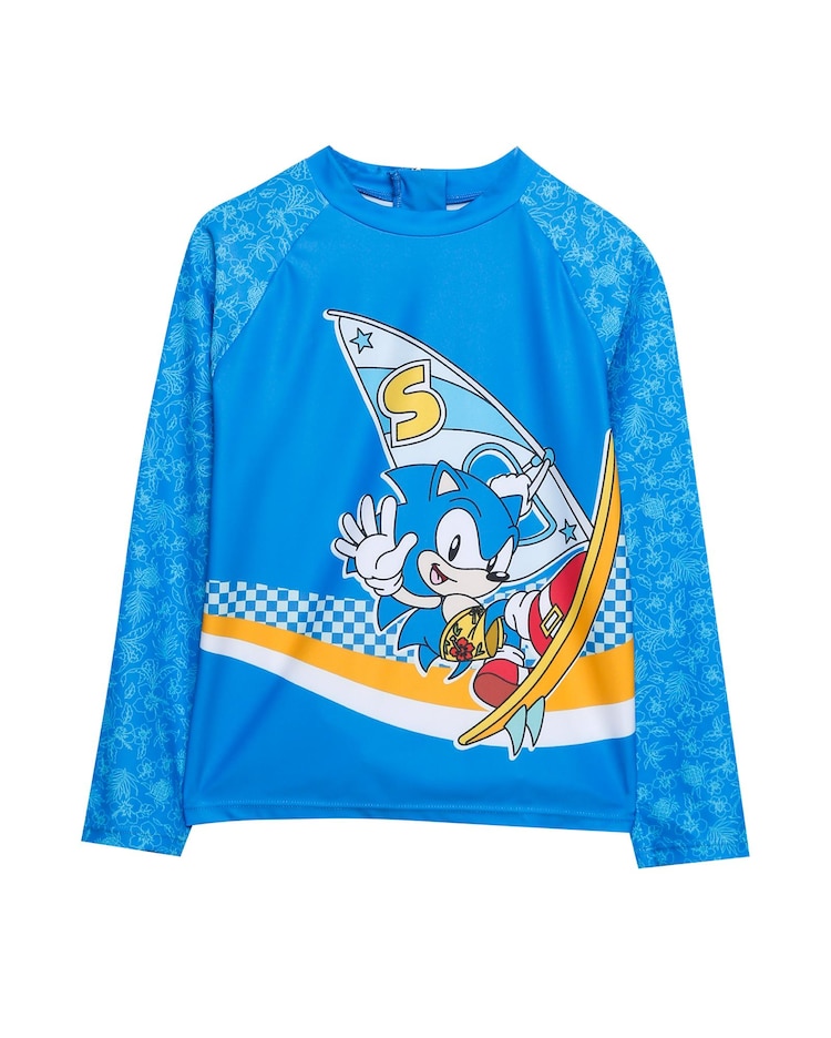 Camisa Infantil Sonic Camiseta Camiseta Infantil Sonic Azul