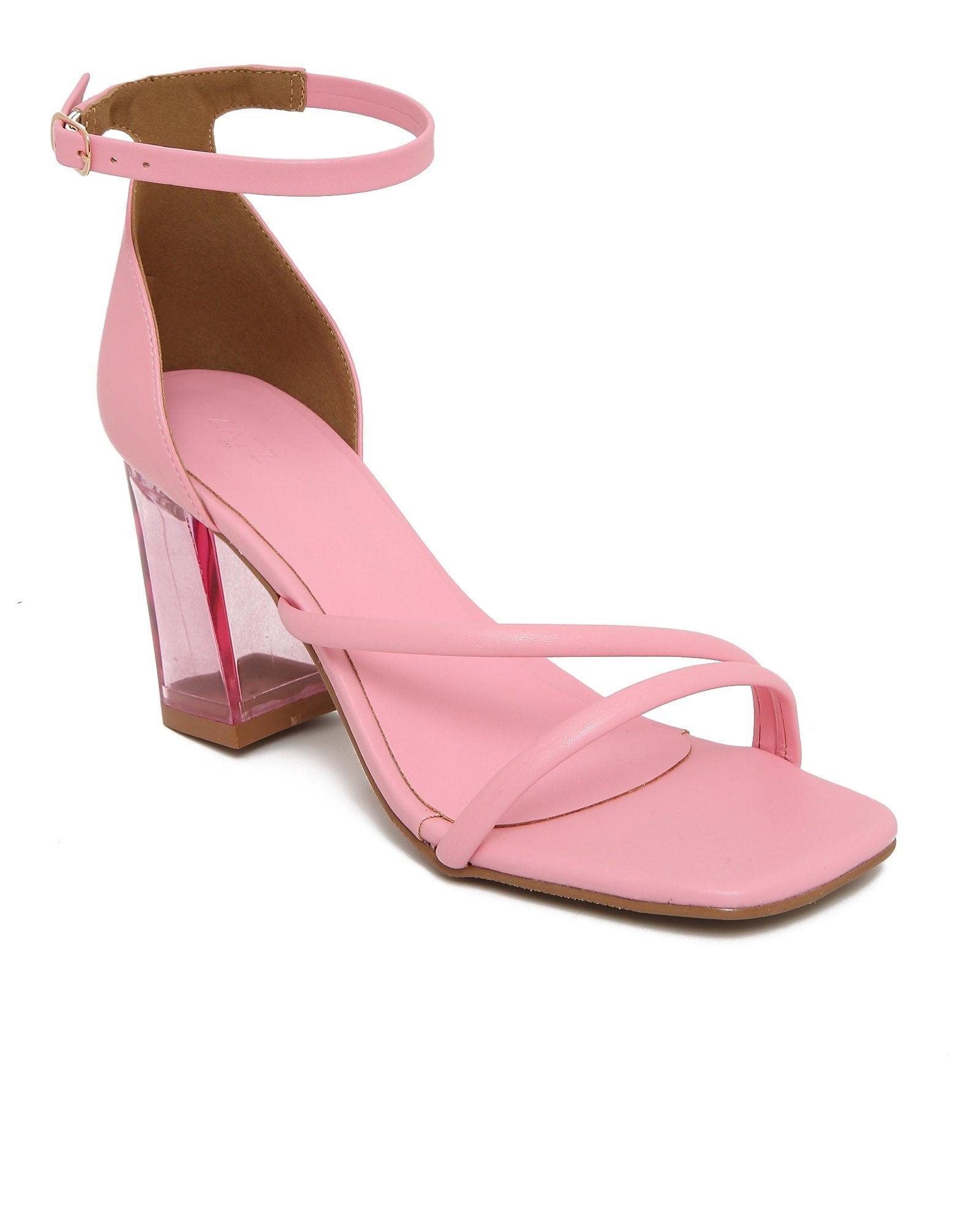 Riachuelo | Sandália Média Salto Acrílico Zatz - Rosa Claro