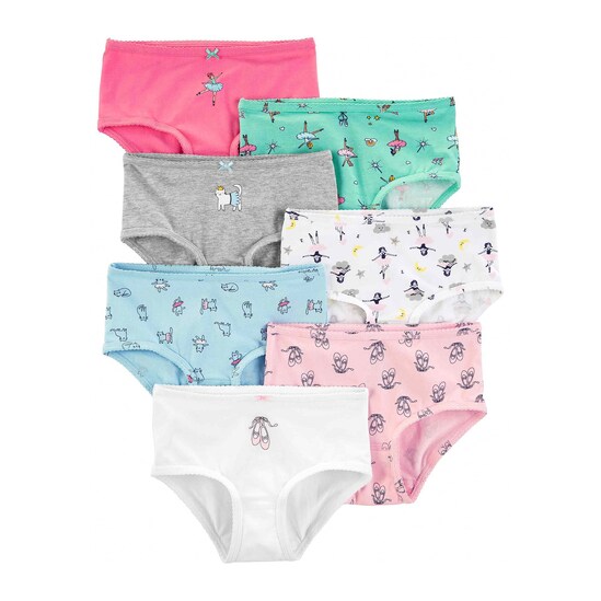 Kit Calcinha 7 Peças Ballet Carter's - Multicor