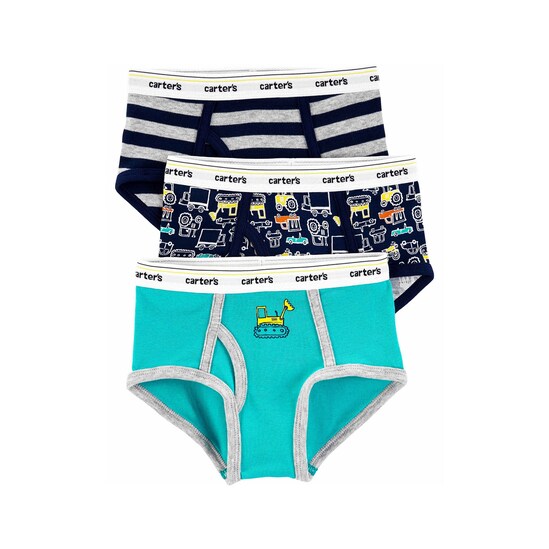 Kit Cueca 3 Peças Trator Carter's - Azul