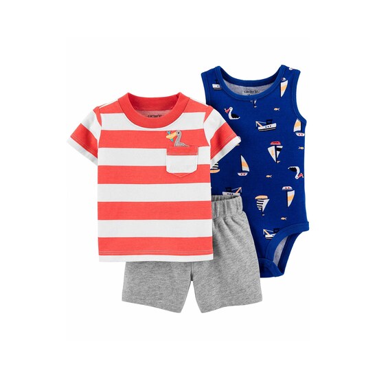 Conjunto 3 Peças Navy Carter's - Multicor