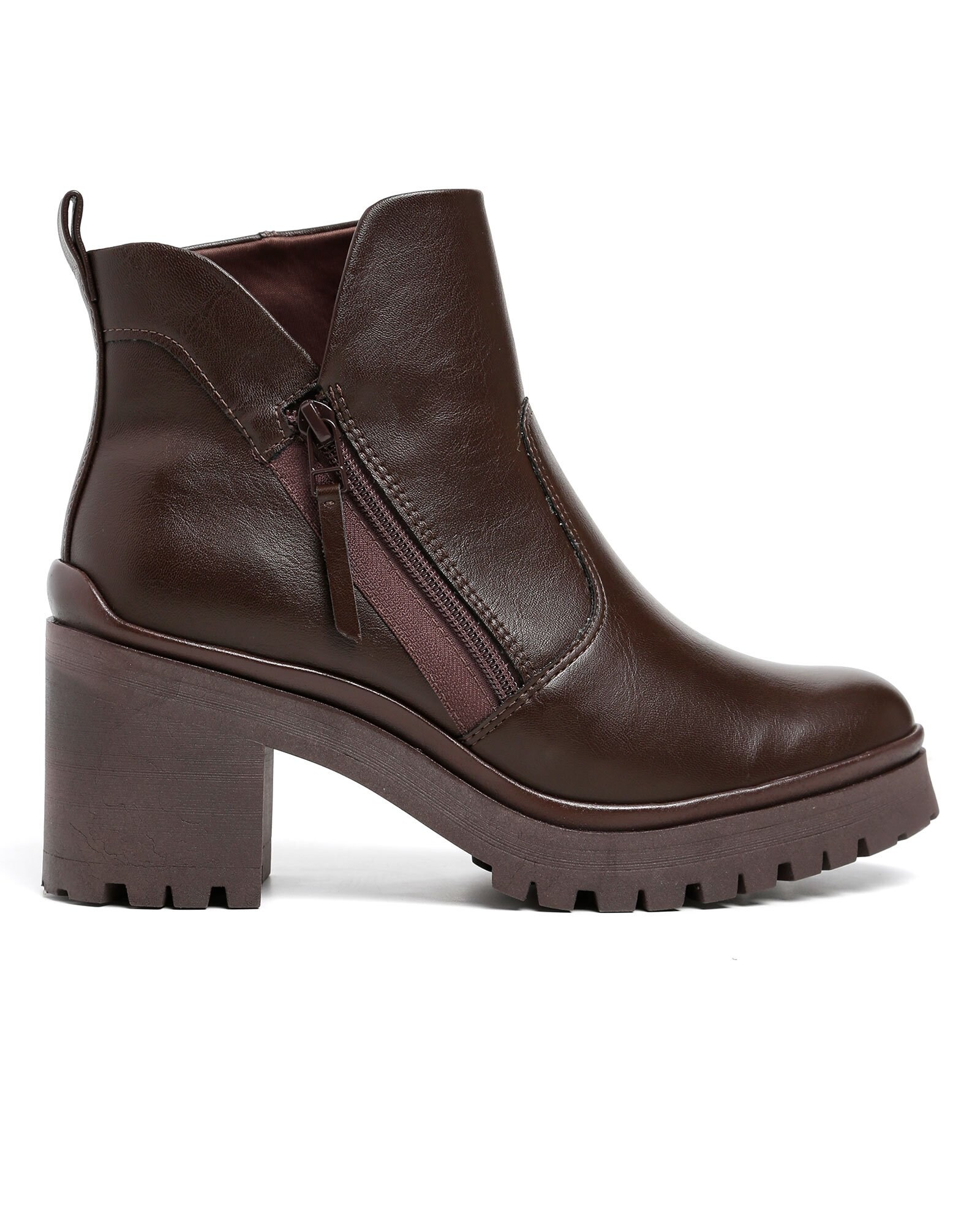 Riachuelo | Bota Cano Curto Tratorada Ramarim - Marrom Café