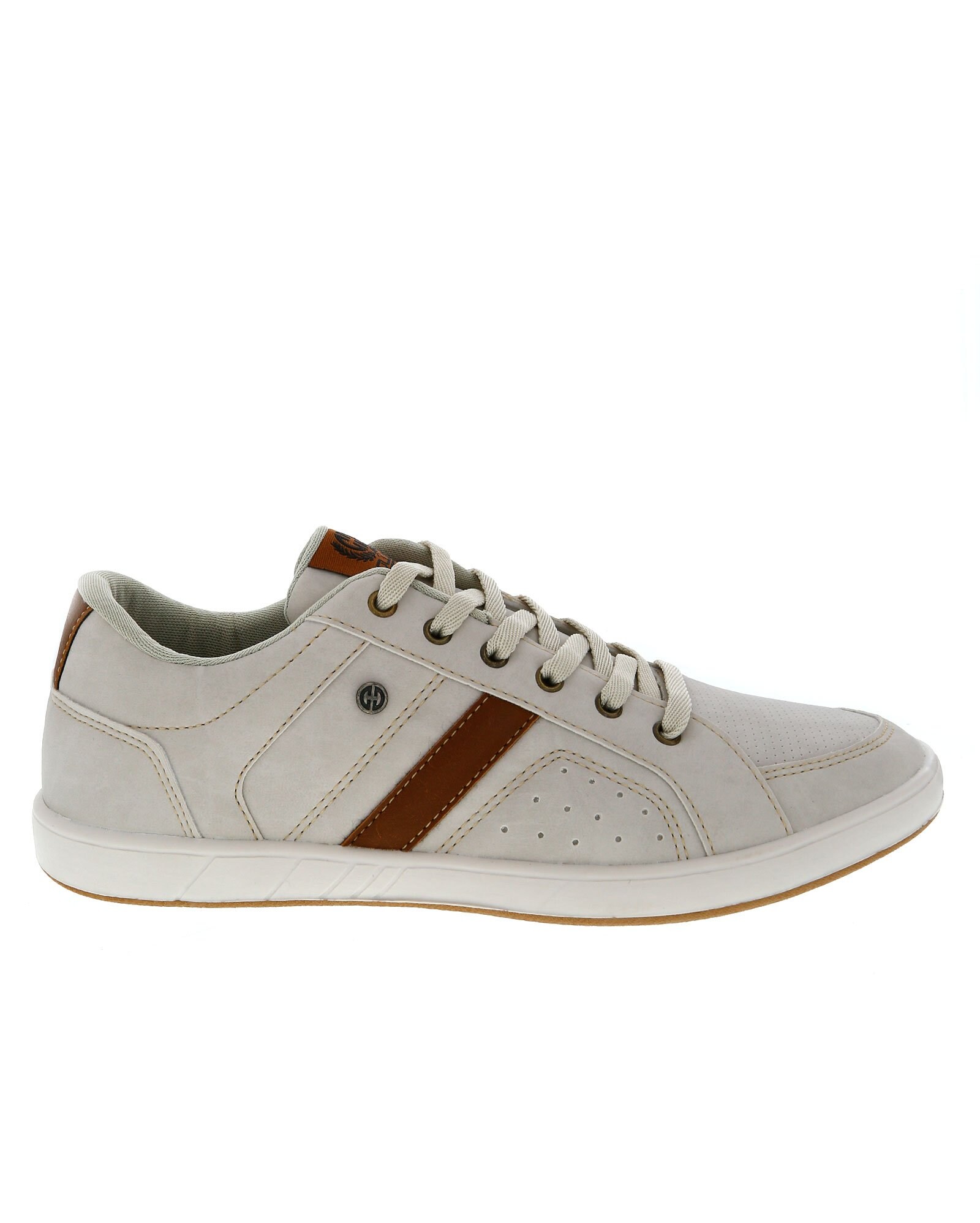 Riachuelo | Sapatênis Recortes Listras Ollie - Bege