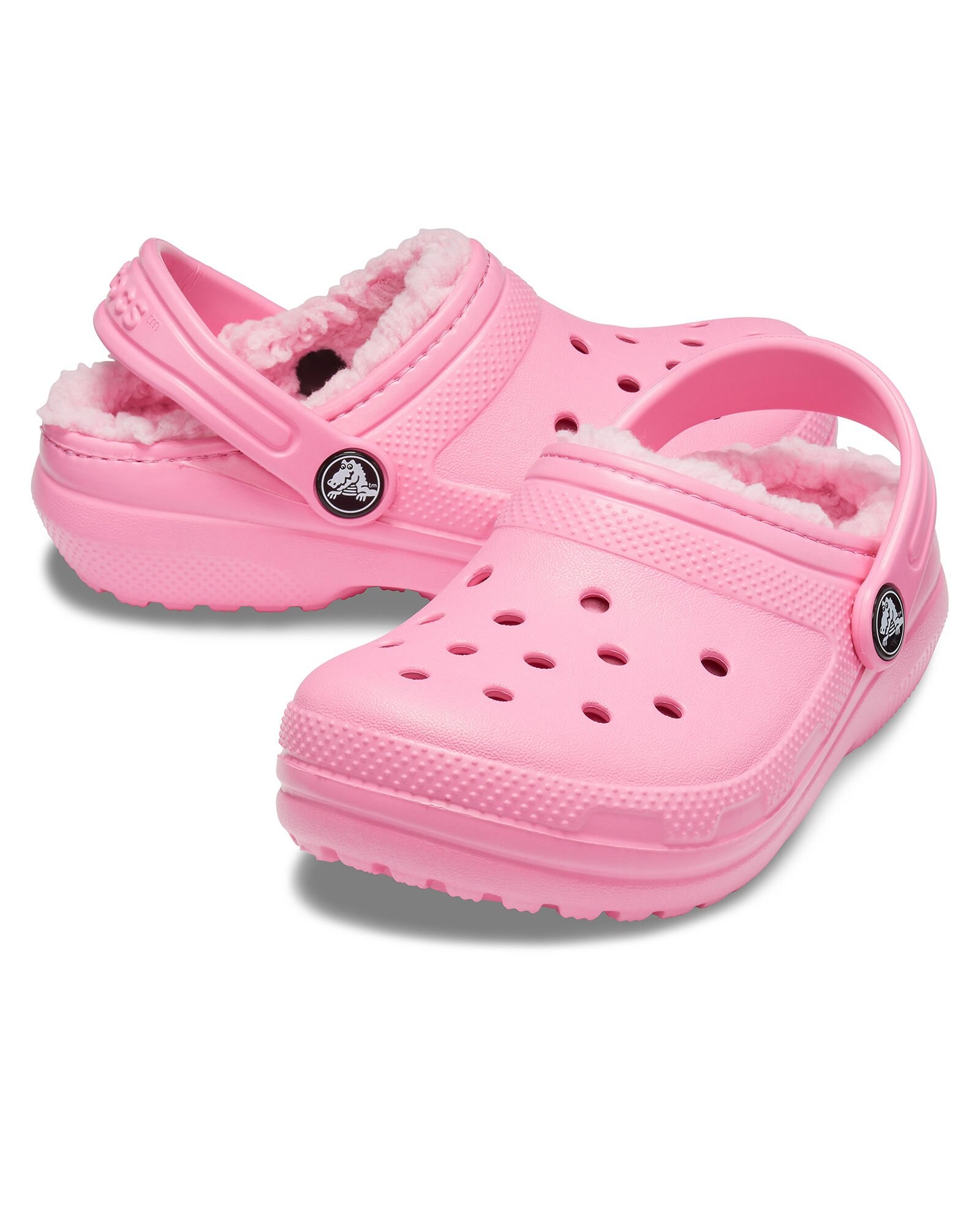hot pink lined crocs
