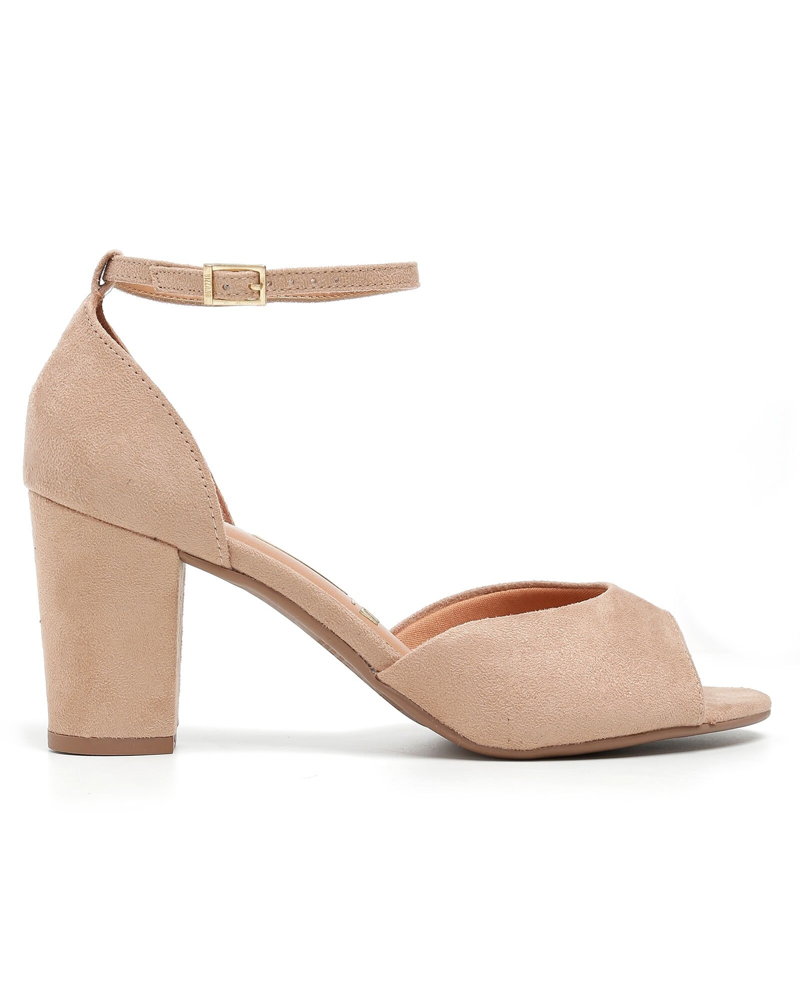 Riachuelo | Sandália Média Ankle Strap Nobuck Vizzano Bege