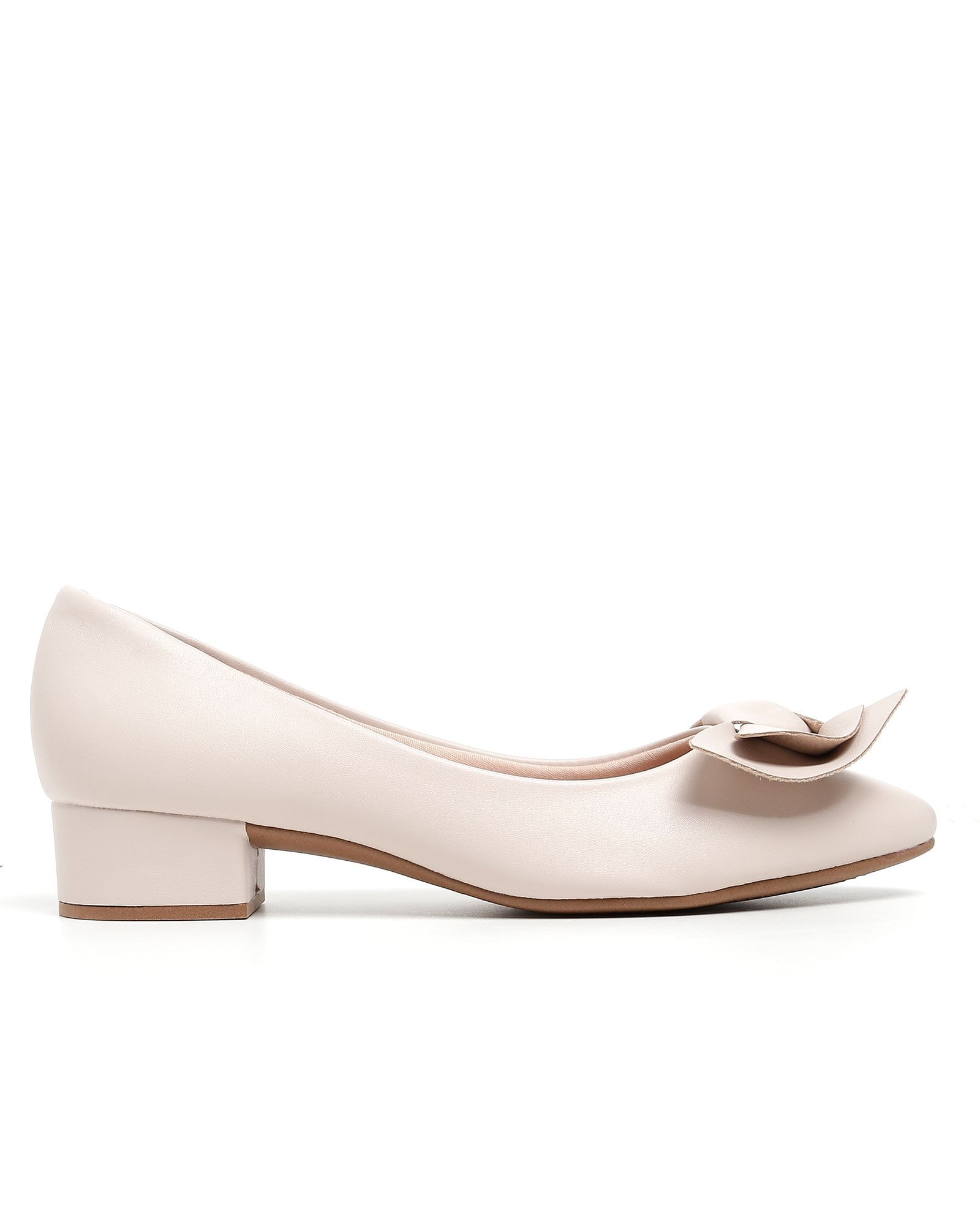 Riachuelo | Sapato Scarpin Salto Bloco Napa Beira Rio Branco