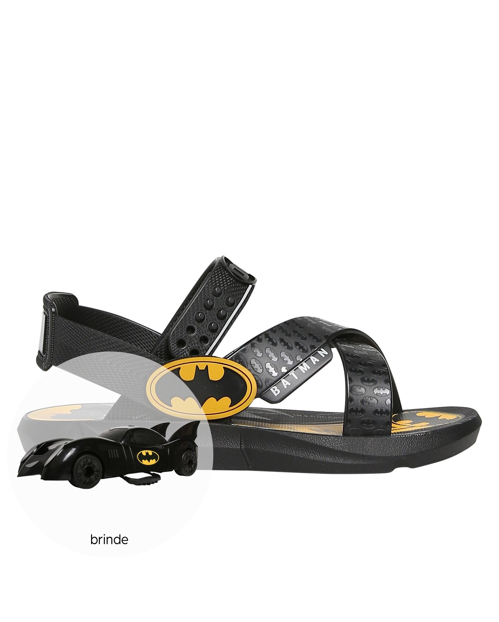 Riachuelo | Sandália Infantil Papete Batman + Maleta Grendene - Preto