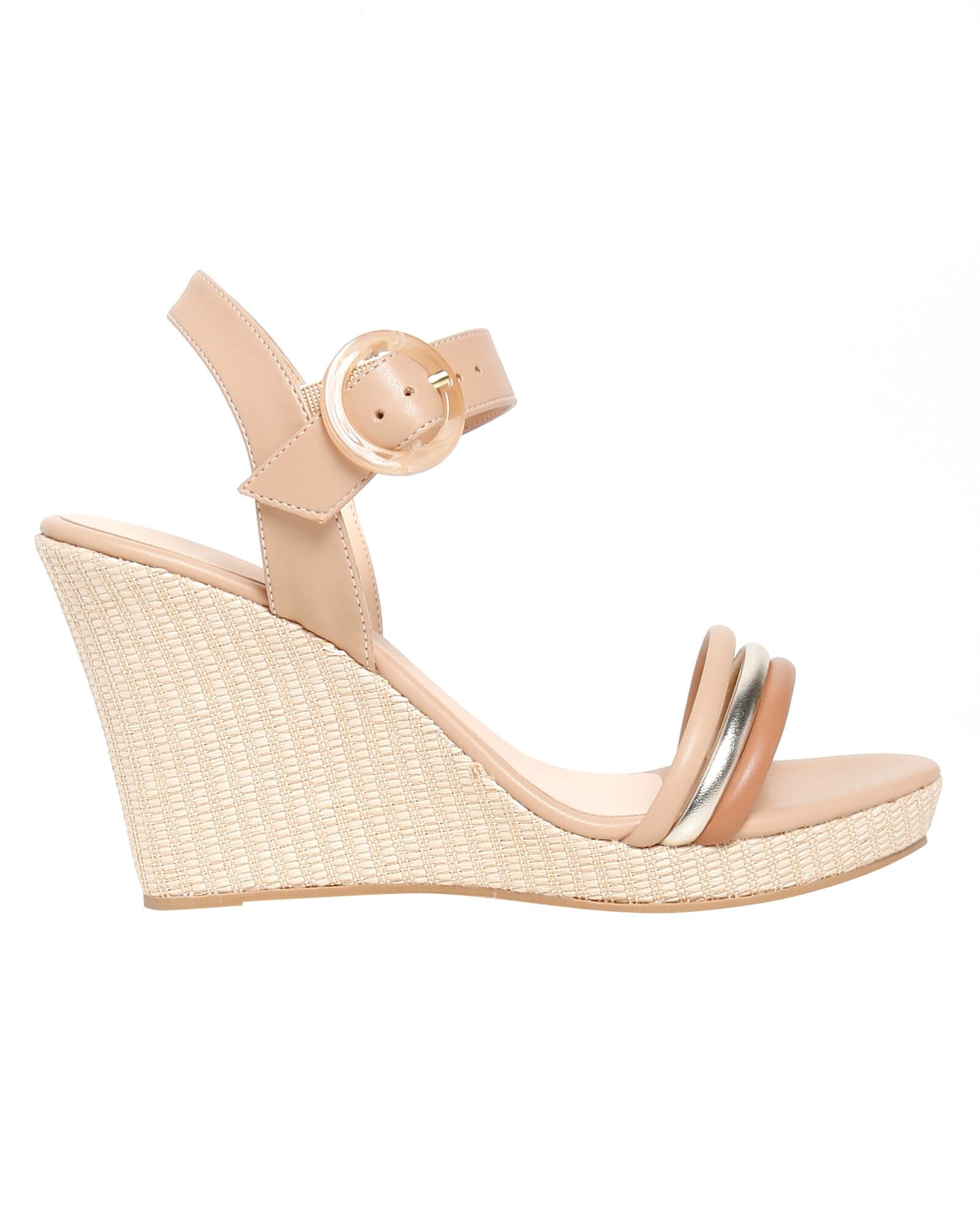 Riachuelo | Sandália Anabela Ráfia RCHLO Shoes - Nude