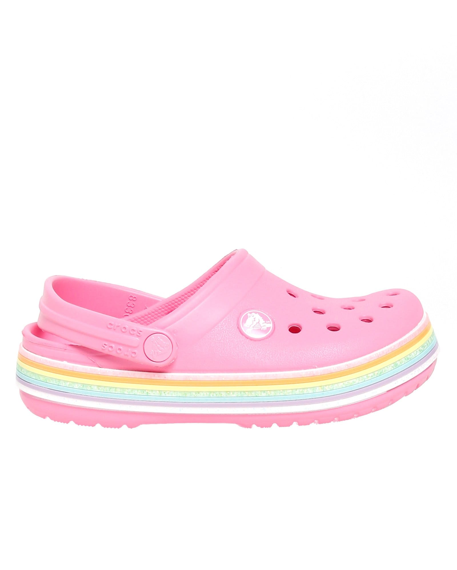 crocs rainbow glitter