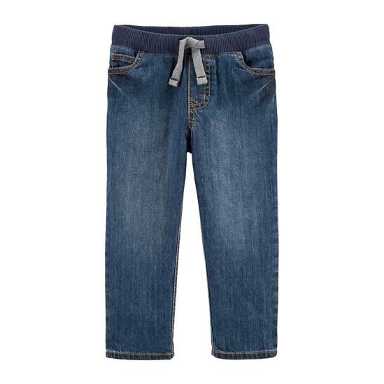 Calça Jeans Reta Elástico Carter's - Denim Médio