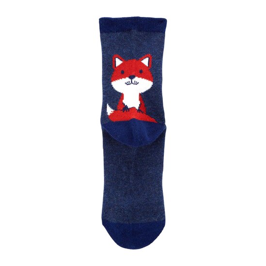 Kit Meia 3 Pares Raposinha Carter's - Azul/Vermelho
