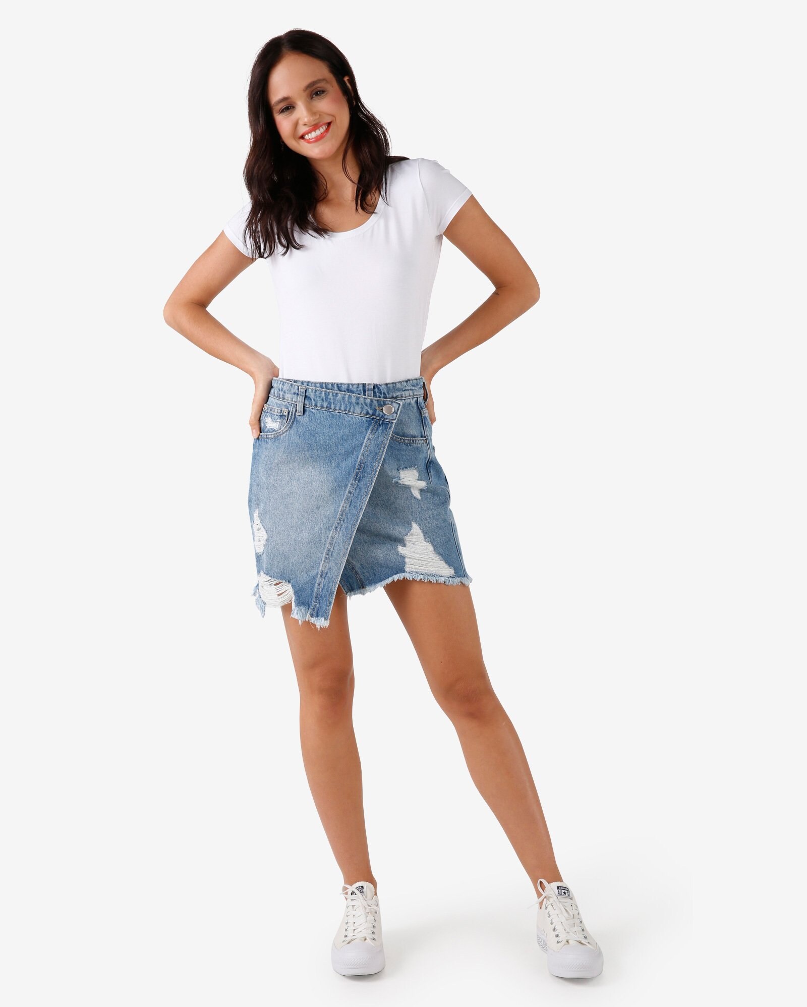 short saia jeans riachuelo