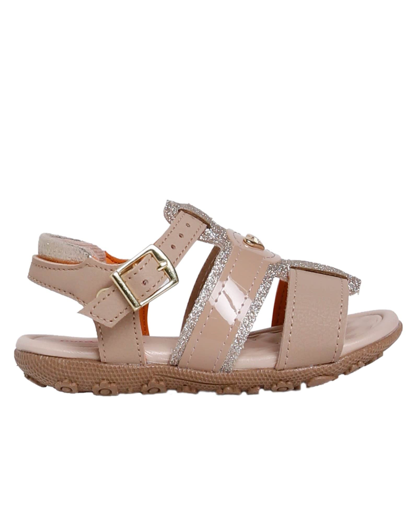 Sandália Papete Infantil Molekinha Gorgorão e Velcro Nude - Passarela