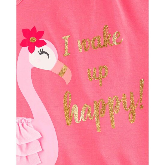 Kit Pijama 3 Peças Flamingo Carter's - Rosa/Branco