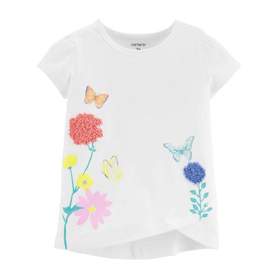 Camiseta Manga Curta Carter´s Butterfly - Branco
