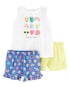 Kit Pijama 3 Peças Emojis Carter's - Azul/Branco/Amarelo
