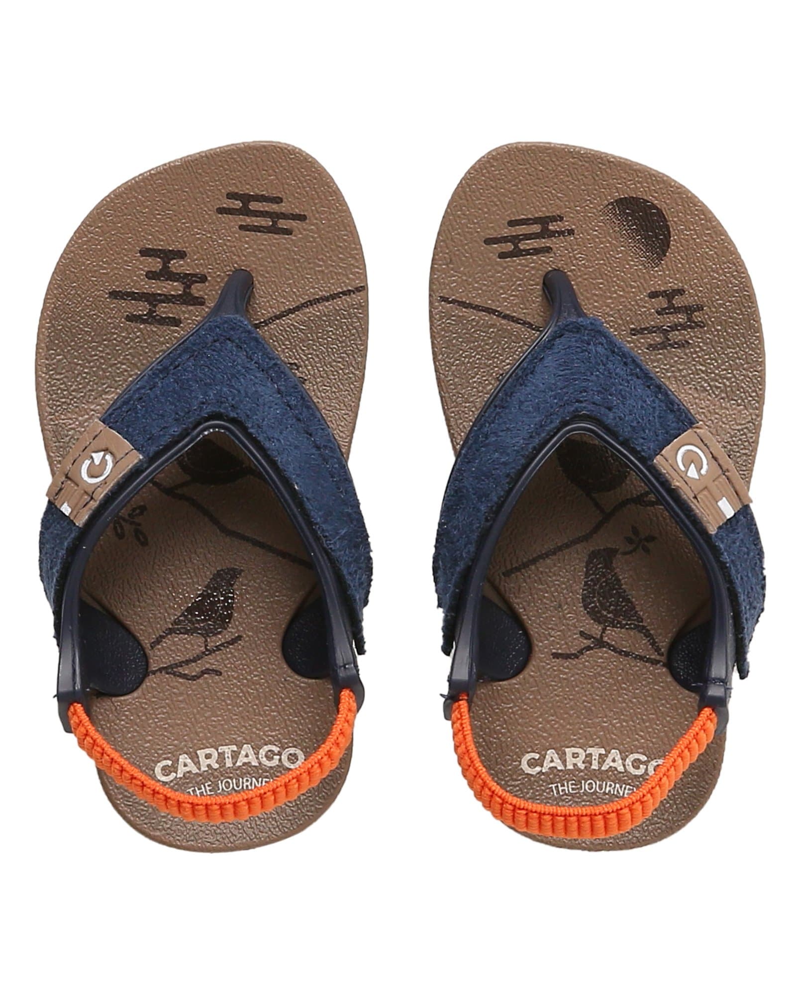 Riachuelo | Chinelo Tiras Bebê Elástico PVC Cartago Baby - Bege/Azul