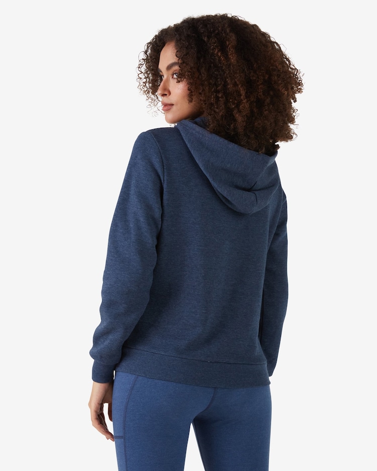 Riachuelo Jaqueta de Moletom Feminina com Capuz Azul Marinho