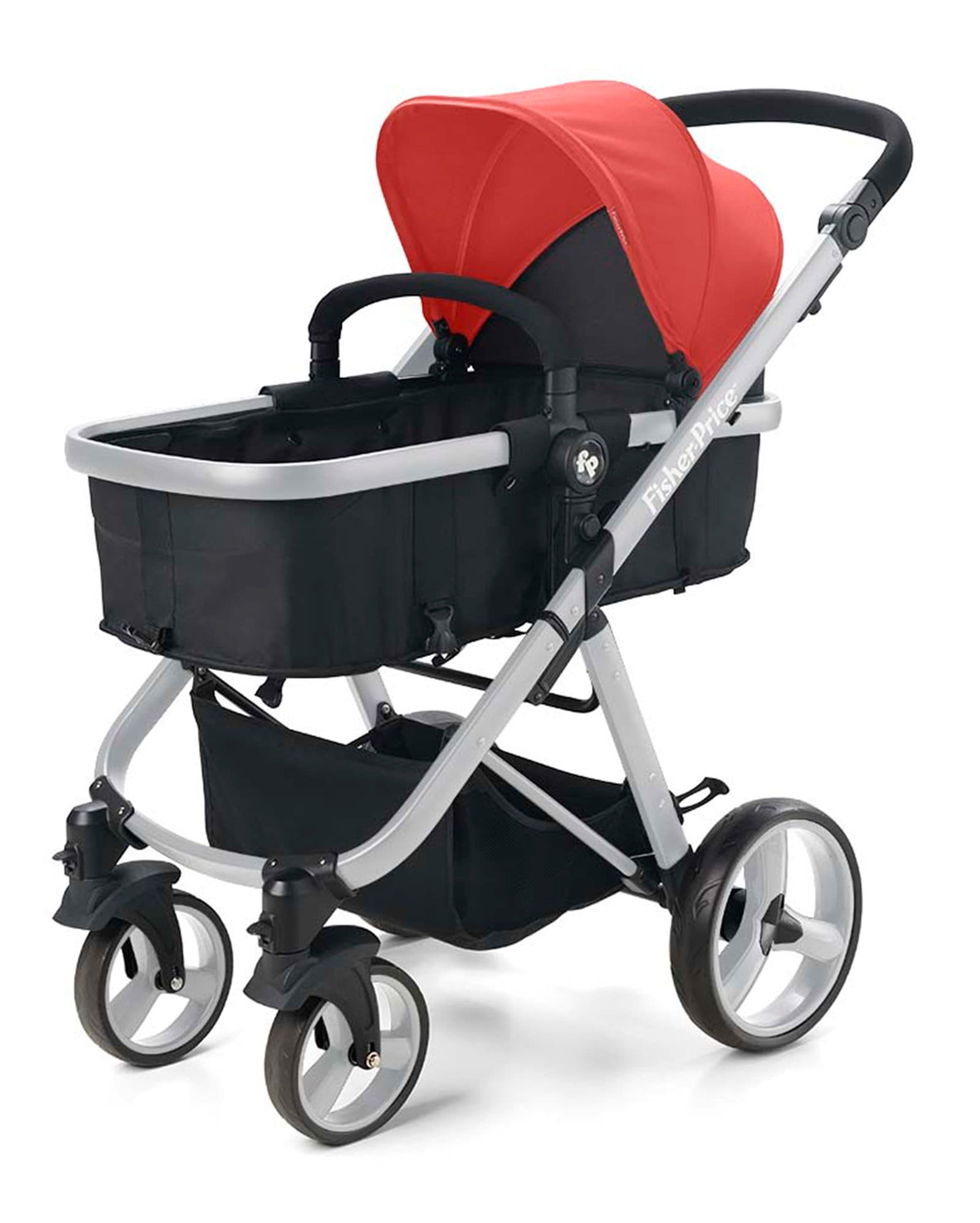 Riachuelo | Carrinho de Bebê Com Moisés Hero Fisher Price - Vermelho