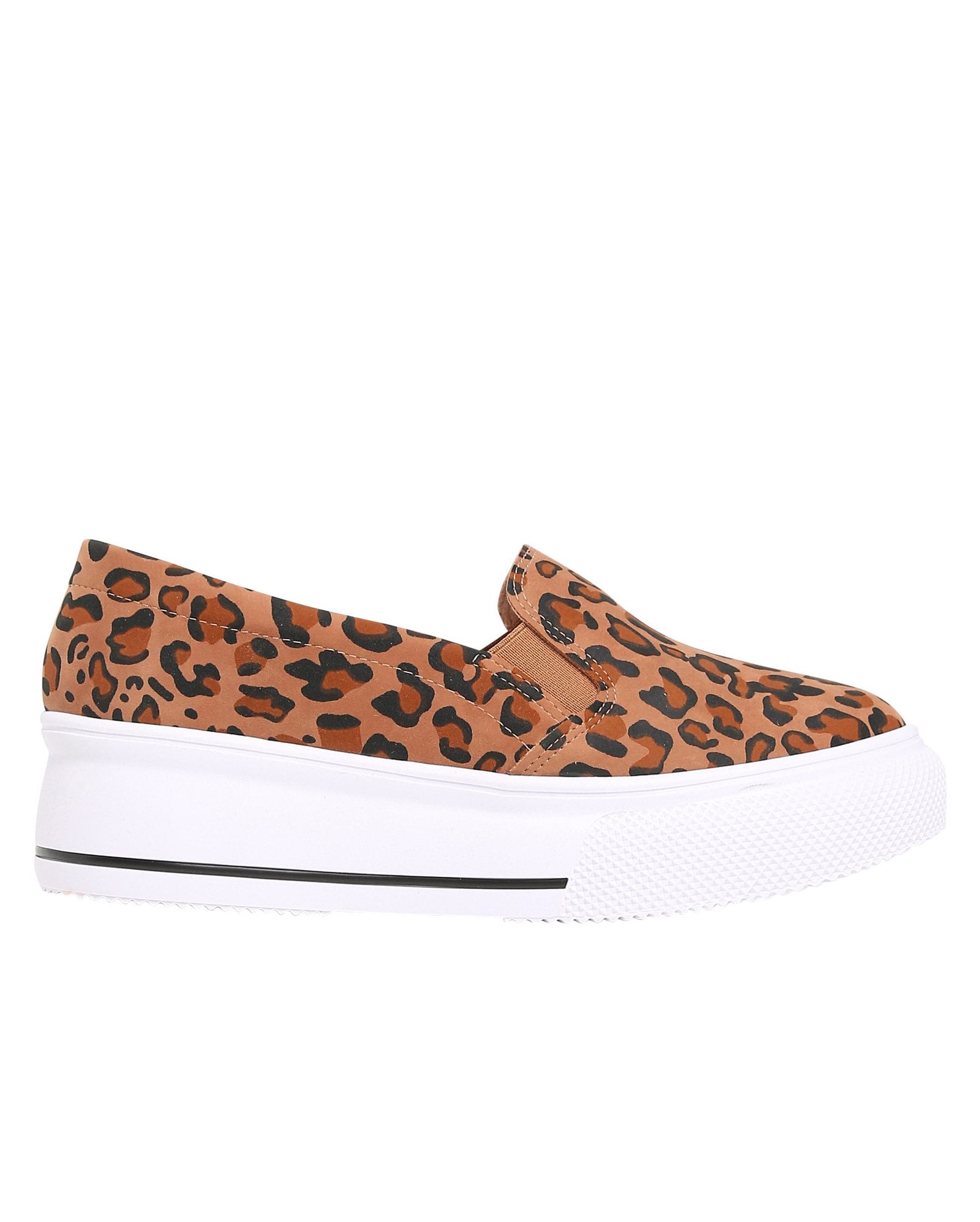 Riachuelo | Tênis Casual Slip On Plataforma Onça Animal Print Beira Rio -  Bege