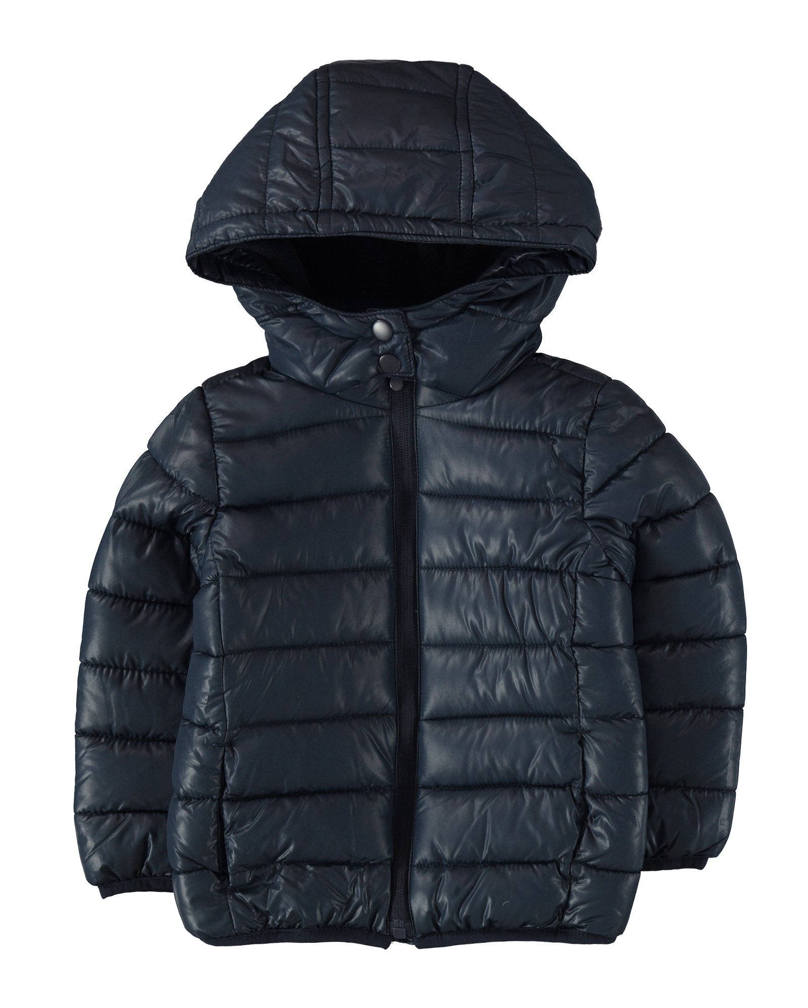 Riachuelo | Jaqueta Puffer Infantil Com Capuz Pelúcia Azul Marinho Tam ...