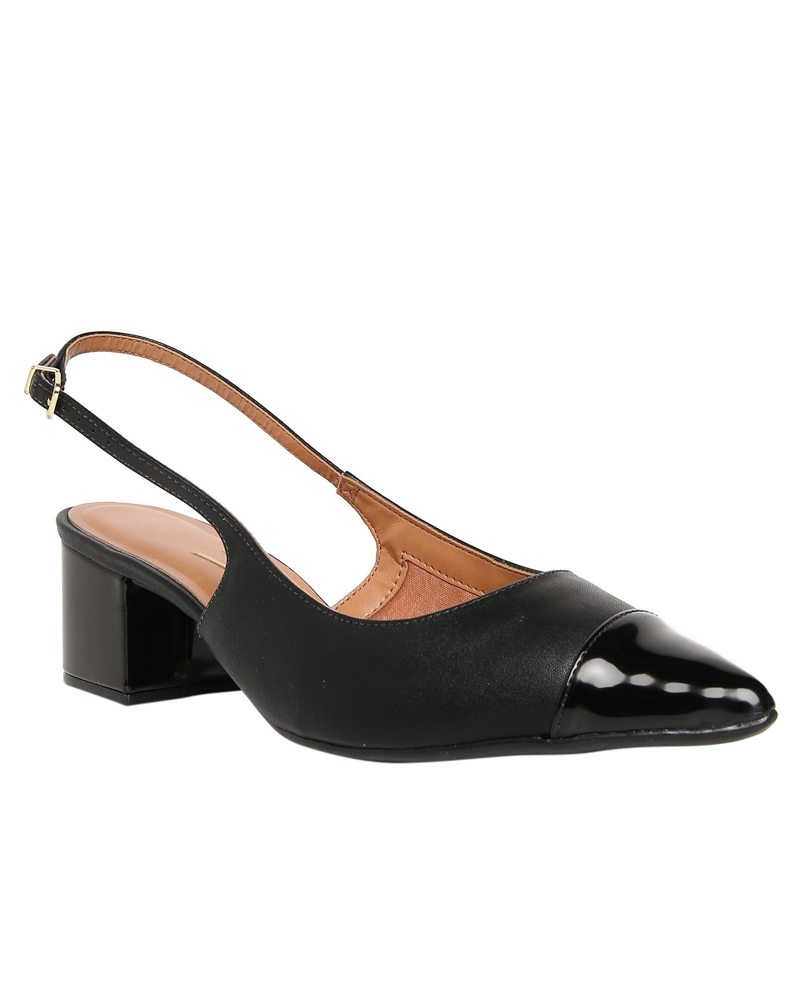Riachuelo | Sapato Slingback Salto Bloco Vizzano Preto