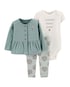 Conjunto Bebê 3 Peças Carter´s Cutest Baby Ever - Azul/Branco