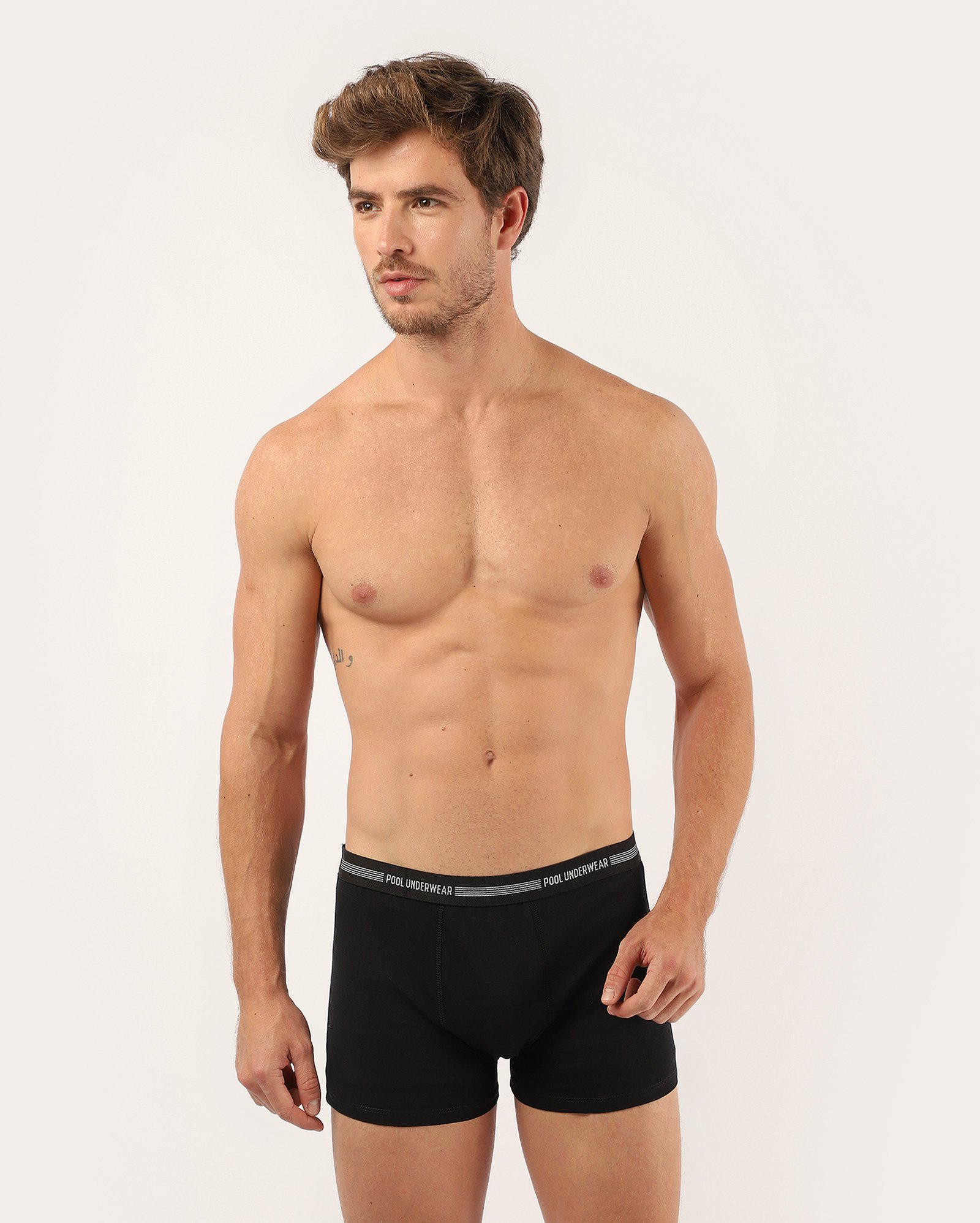 Kit cueca 5 peças boxer lisas - multicor