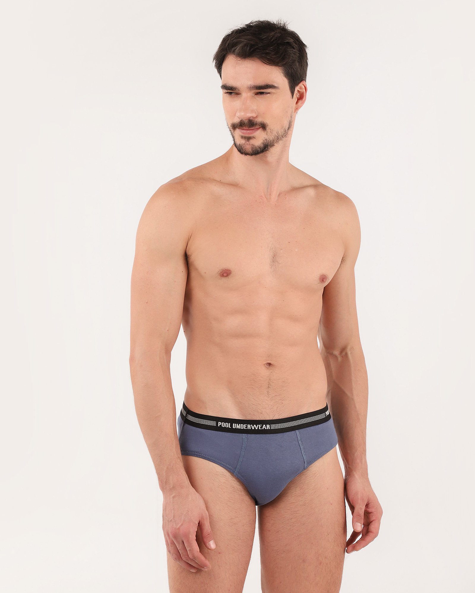 Kit cueca slip 5 peças cós de elástico multicor | Pool