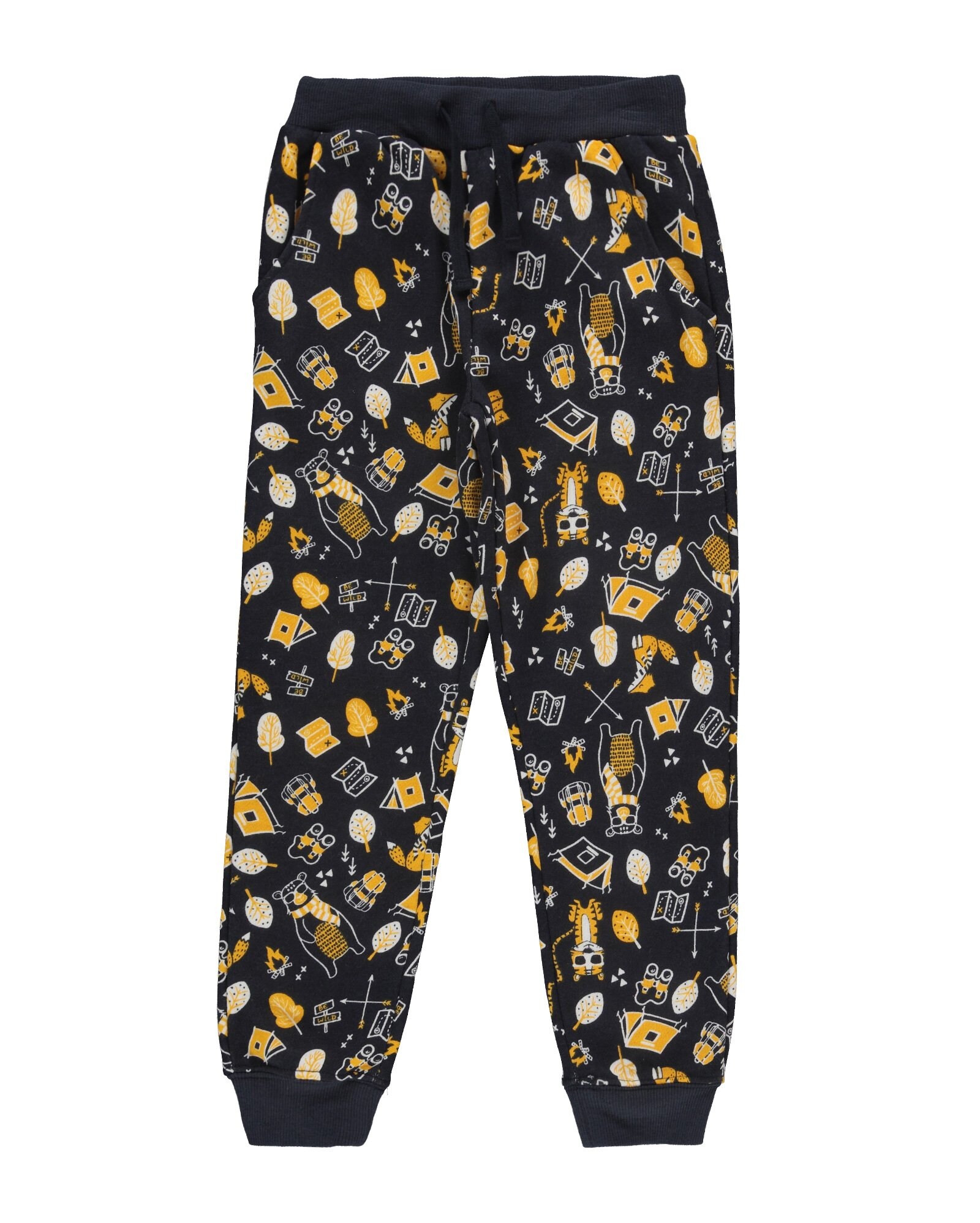 Riachuelo | Calça Jogger Infantil Ursinho Campista Azul Marinho Tam 4 a 10