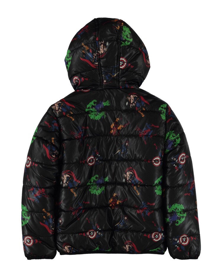 Riachuelo Jaqueta Puffer Infantil Os Vingadores Preto Tam a 10