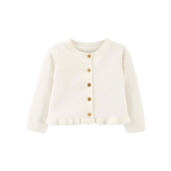 Cardigan Bebê Manga Longa Carter´s - Branco
