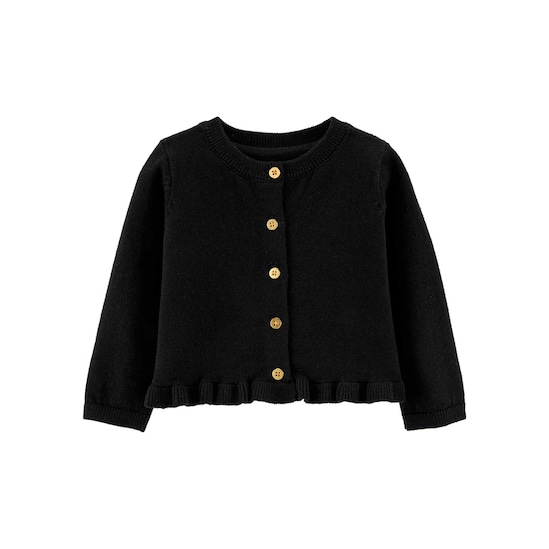 Cardigan Bebê Manga Longa Carter´s - Preto