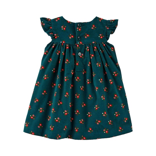 Conjunto 2 Peças Vestido + Calcinha Veludo Carter's - Verde Escuro