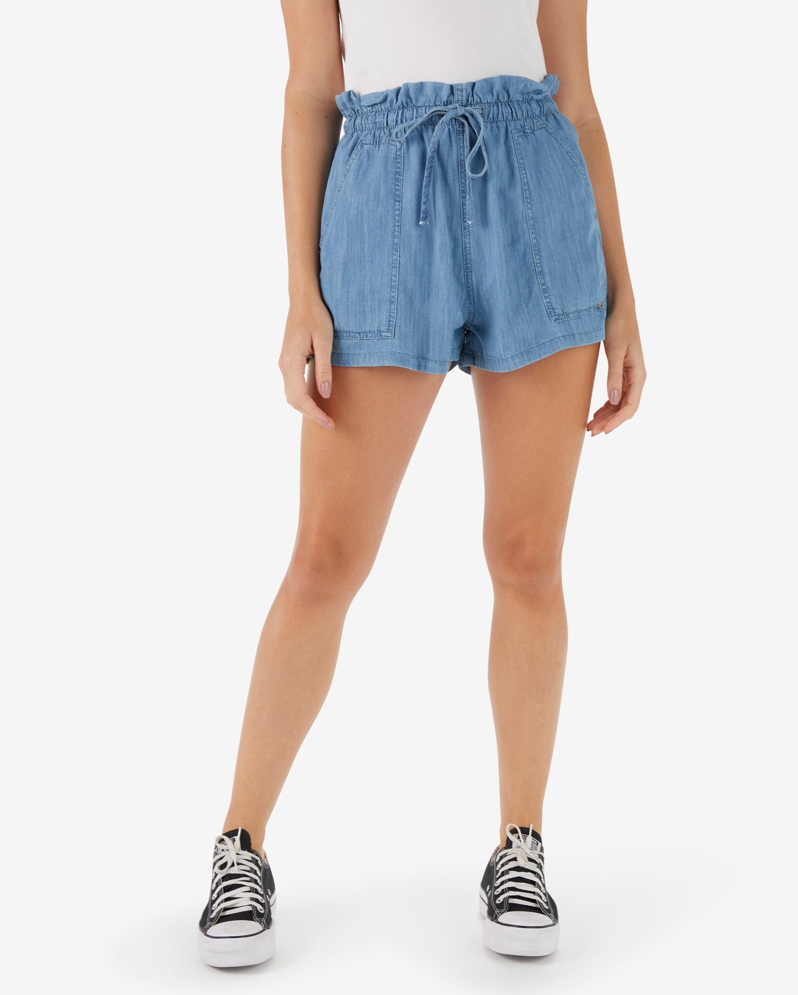 short paper bag denim