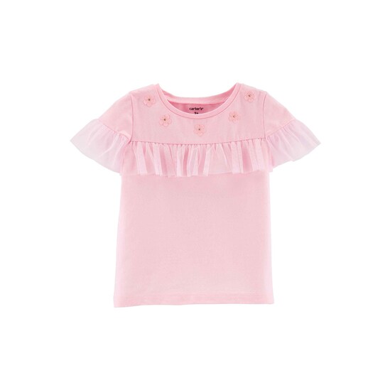 Blusa Bebê Manga Curta Carter´s Flowers - Rosa