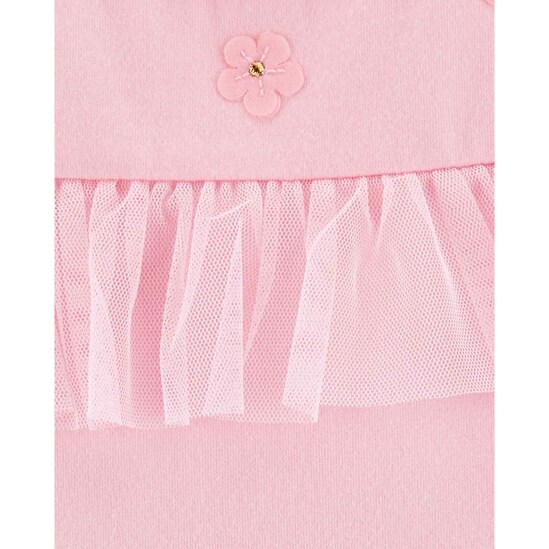 Blusa Bebê Manga Curta Carter´s Flowers - Rosa