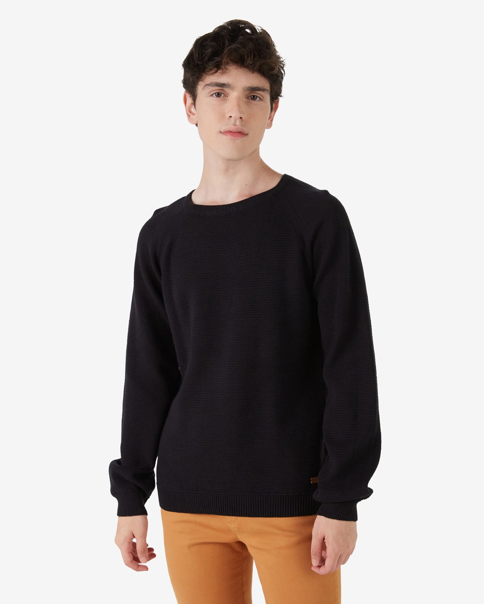 Riachuelo Suéter Juvenil Tricot Básico Preto Tam 10 a 16 Young