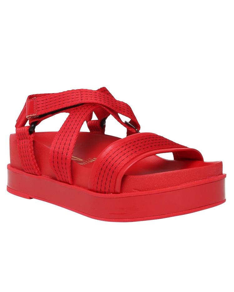 Riachuelo Sandália Flatform Tiras Vizzano Vermelho