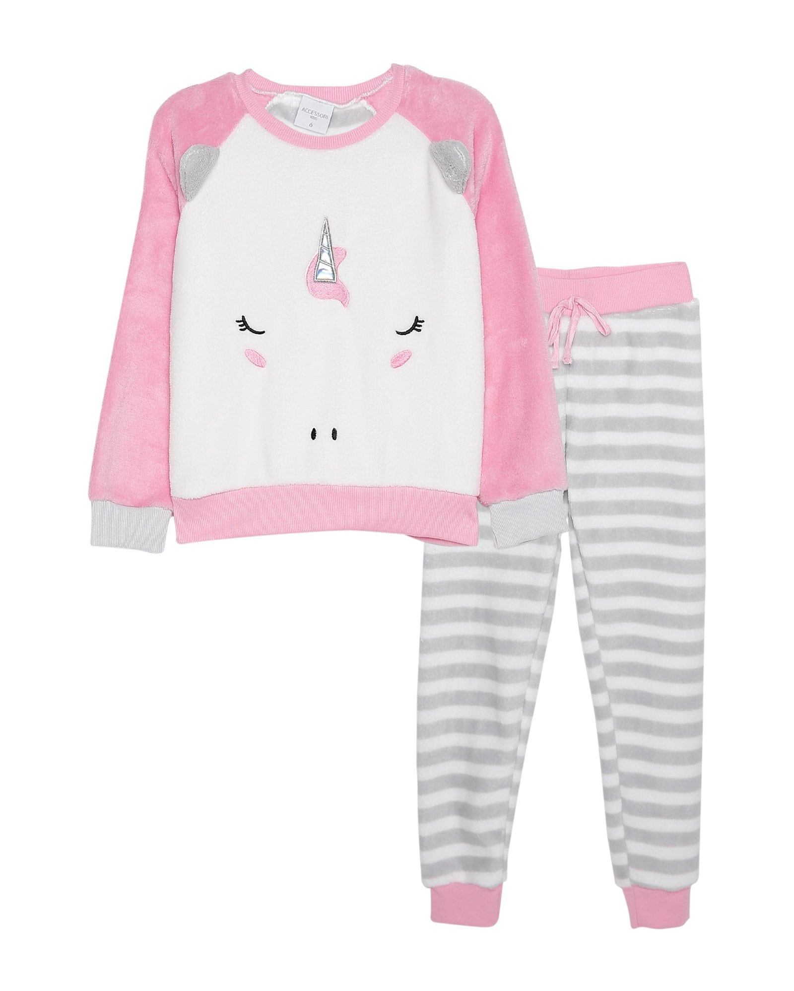 Riachuelo | Pijama Longo Infantil Soft Fleece Unicórnio Creme/Rosa Tam 4 a  10 Accessori by Riachuelo