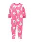 Macacão Pijama Infantil Fleece Boneco de Neve Carter's - Rosa Claro