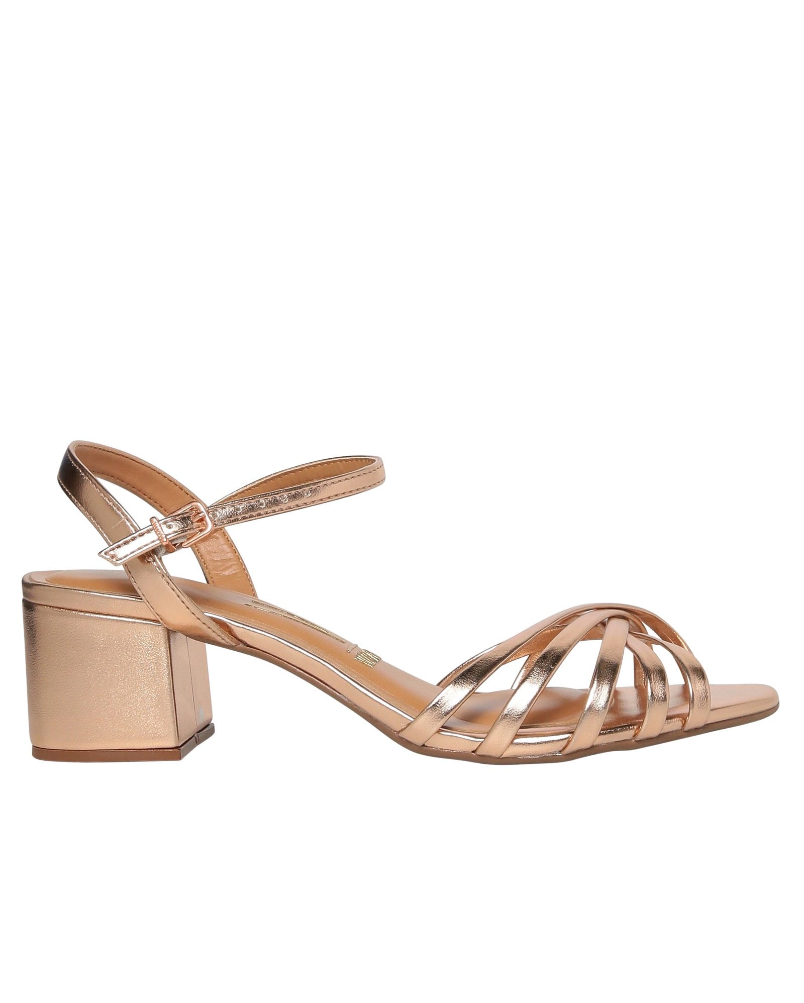 Sandália Salto Feminino Vizzano Metalizado Cobre - Passarela