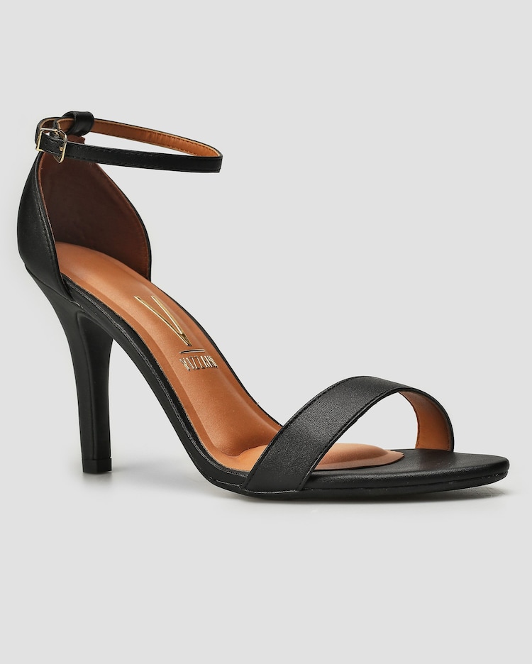 Riachuelo Sandália feminina salto alto fino Preto Vizzano
