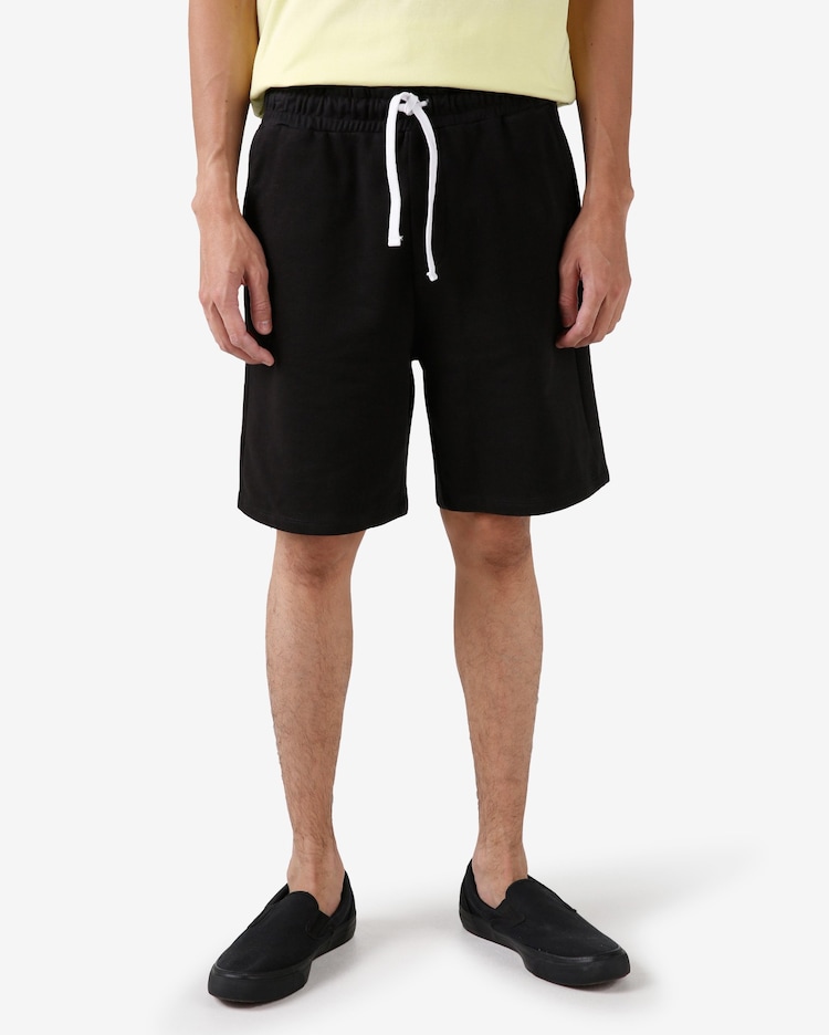 Riachuelo Bermuda de Moletom Masculina Lisa Preto