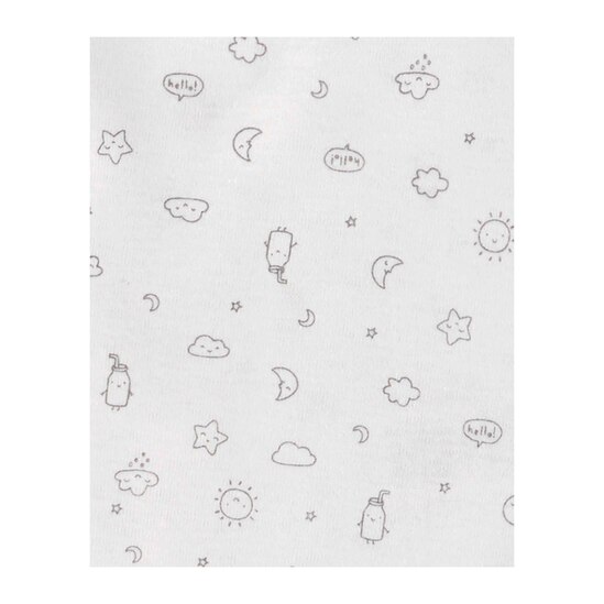 Kit Body Bebê Carter´s 3 Peças Clouds - Azul/Branco