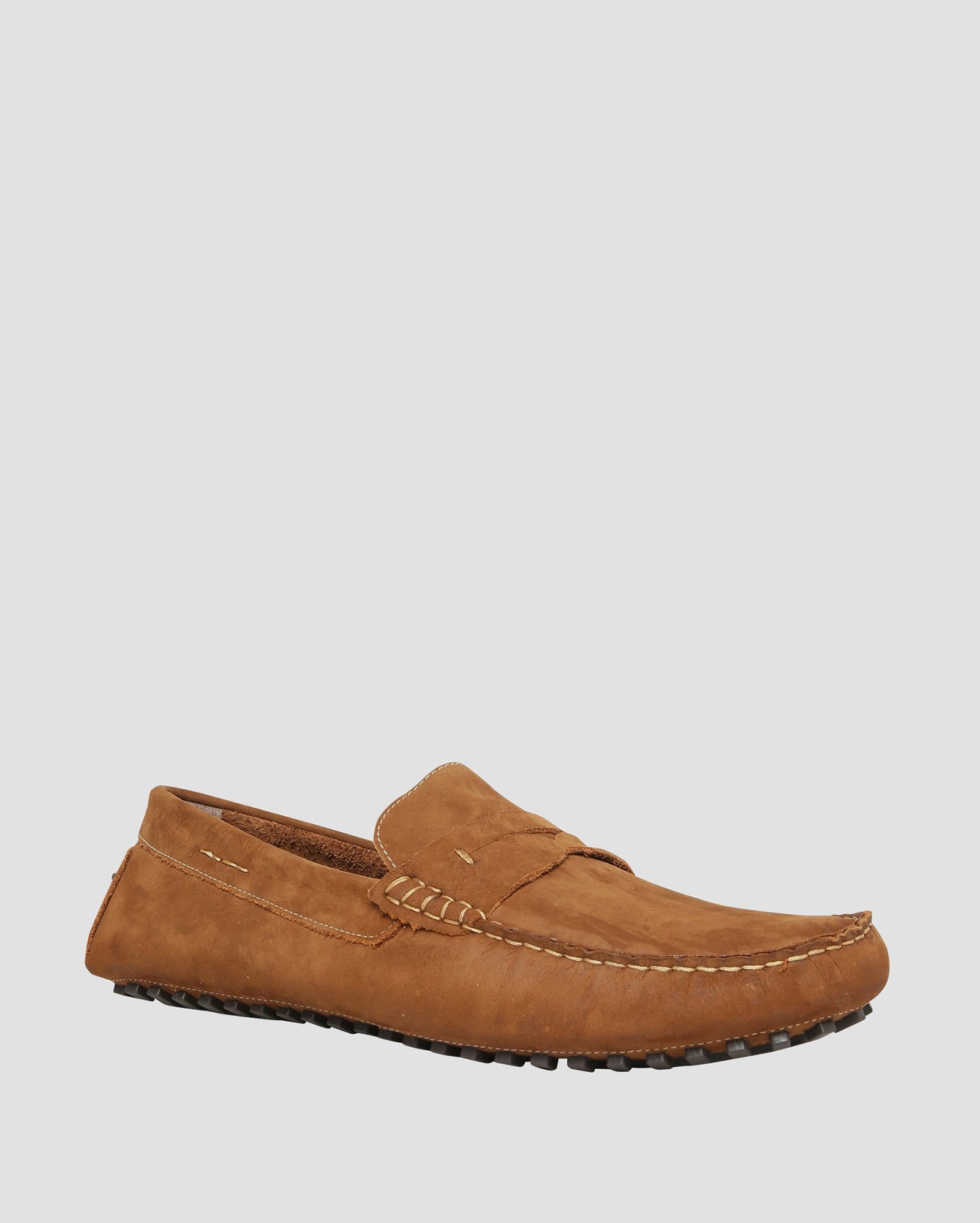 Sapato Mocassim Nobuck RCHLO Man - Marrom Camelo