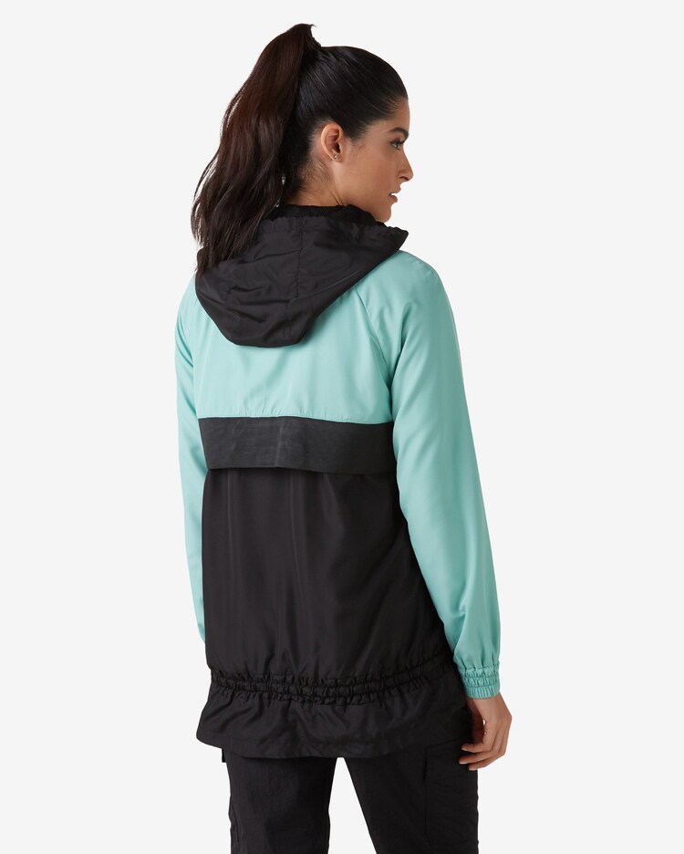 Riachuelo Jaqueta Feminina Nylon Franzido Verde Água Body Work