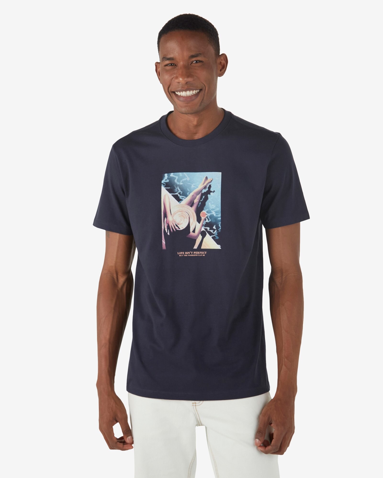Riachuelo | Camiseta Masculina Manga Curta Weekend Azul Marinho